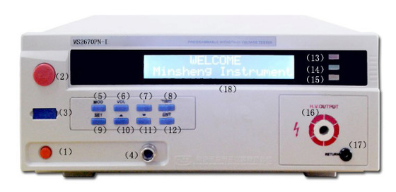 MS2670PN کنترل برنامه مقاومت در برابر ولتاژ تستر