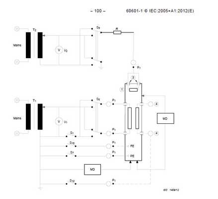 IEC60601 / IEC60990 تماس با تستر تخلیه جریان-ترمینال مشخصات فنی